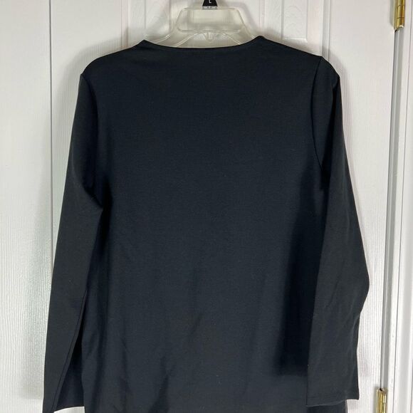 NWT Chicos Womens Black Blouse Size 1 - Picture 4 of 5